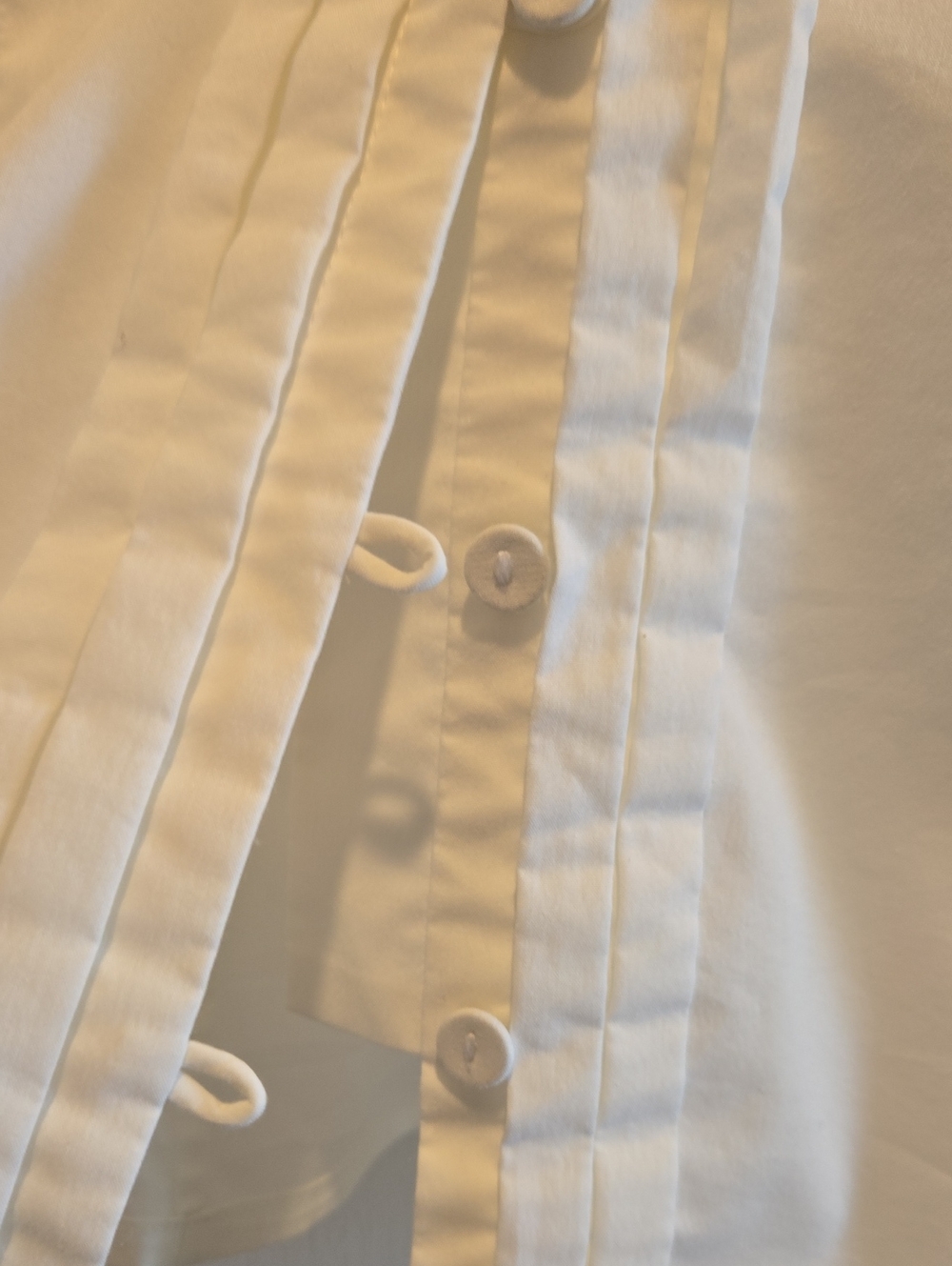 LOFT White Ruffle Front Button-Down Top - Picture 7 of 13